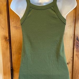 LA RELAXED Ribbed High Neck Tank Top Organic Women's Size XS NWT! Retail: $40